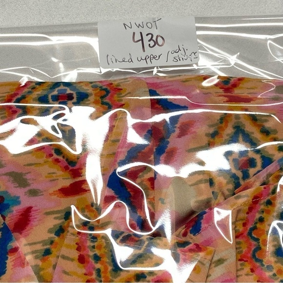 NEW! Band Of Gypsies Romper Large Rainbow Psychedelic Boho Adjustable Straps - Picture 15 of 16